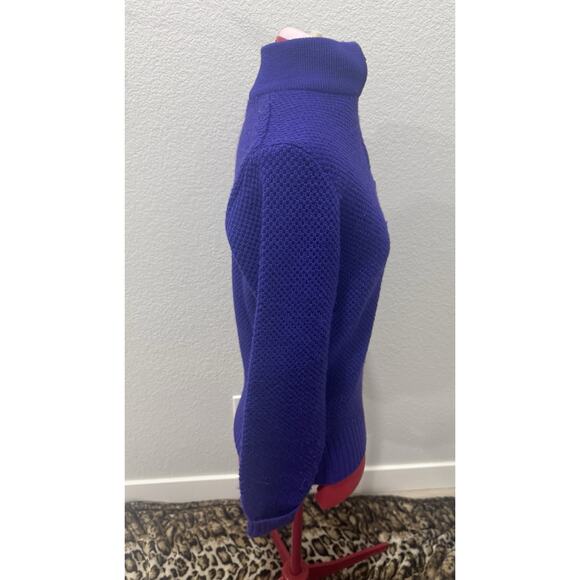 Vintage SLALOM Purple Wool Ski Sweater Womens size Medium - Picture 3 of 7